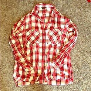 Pink, red and white Light flannel